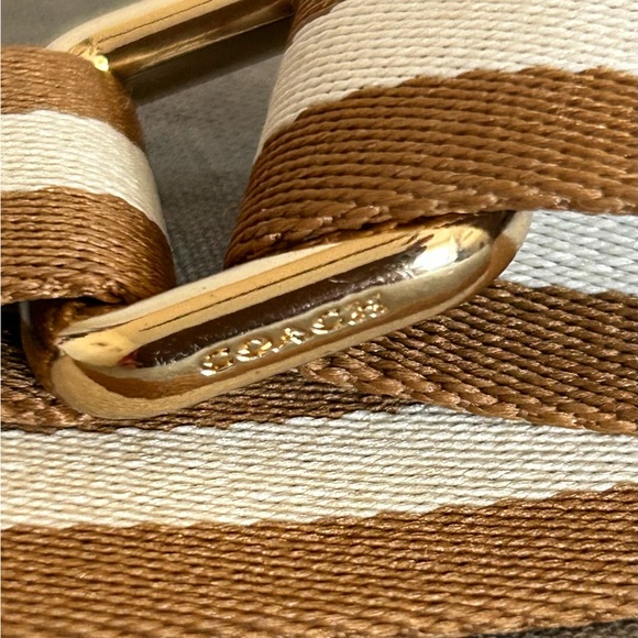 COACH Rowan Crossgrain Leather Satchel/Crossbody Bag in Chalk w/Coach Twilly - Picture 11 of 13